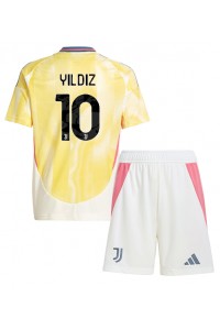 Fotbalové Dres Juventus Kenan Yildiz #10 Dětské Venkovní Oblečení 2024-25 Krátký Rukáv (+ trenýrky)